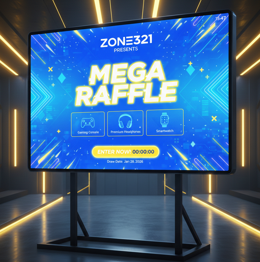 Raffle game example for gamification